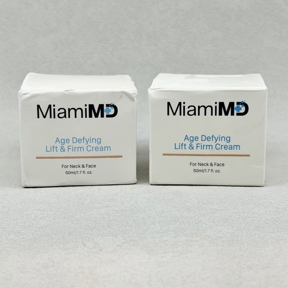 Branded Bills Other - 2 PACK MiamiMD Miami MD Age Defying Lift & Firm Cream For Neck And Face NEW
